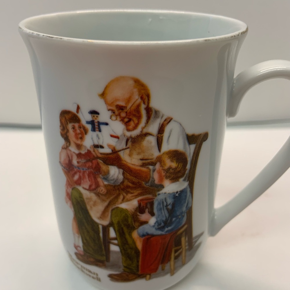 Norman Rockwell The Toymaker Mug Cup 1982